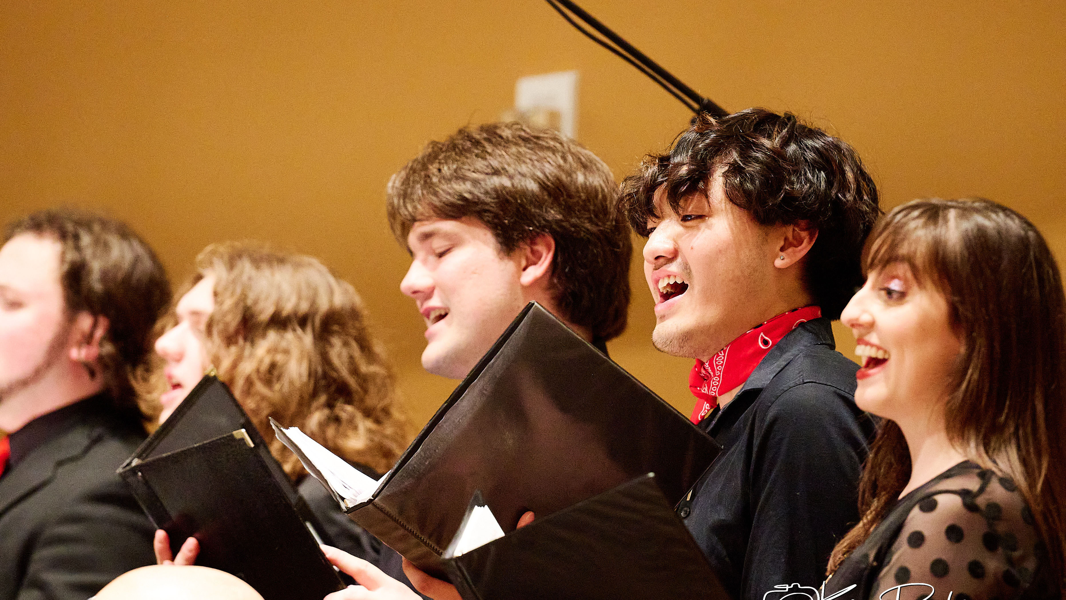 Singers singing.
