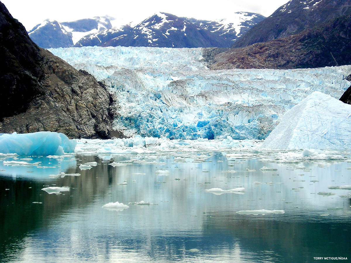 Mountains and glaciers